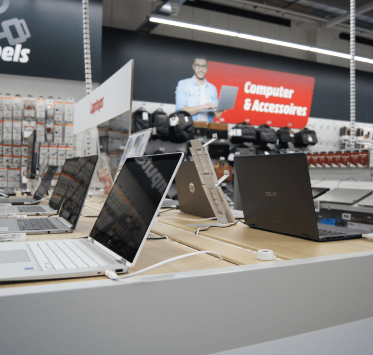 Computer display at a retail store