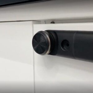 Smart Lock on a white cabinet