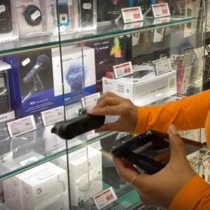 Smart Lock being opened with phone