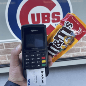 mPOS device at the Cubs