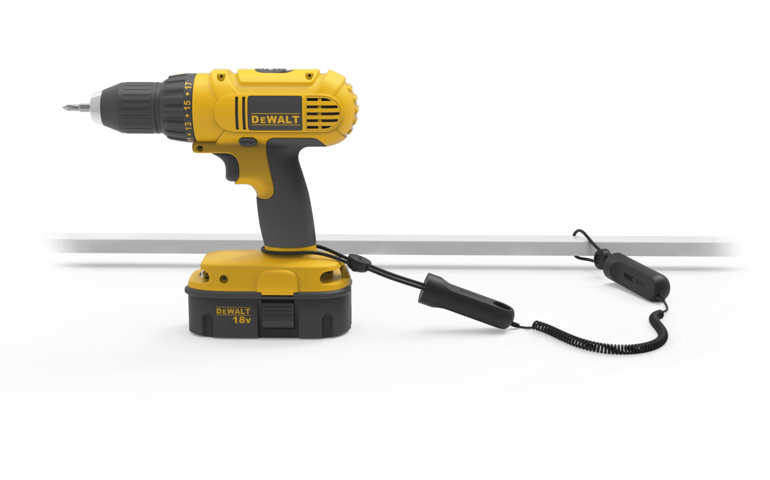 Drill secure with cable lock anchor