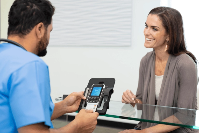 Point of sale solutions designed for service enhancement and frictionless integration in healthcare facilities.
