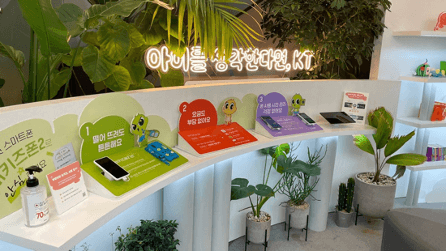 Smartphones on display