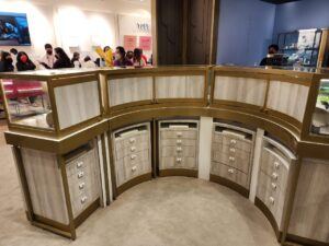 Secure cabinets on display at Maxcess
