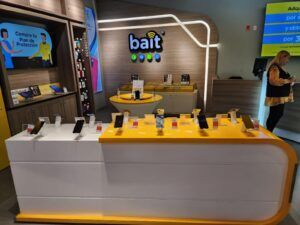 phones on secure display at Maxcess