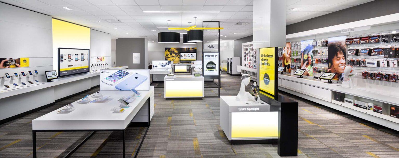Interior of a Sprint store