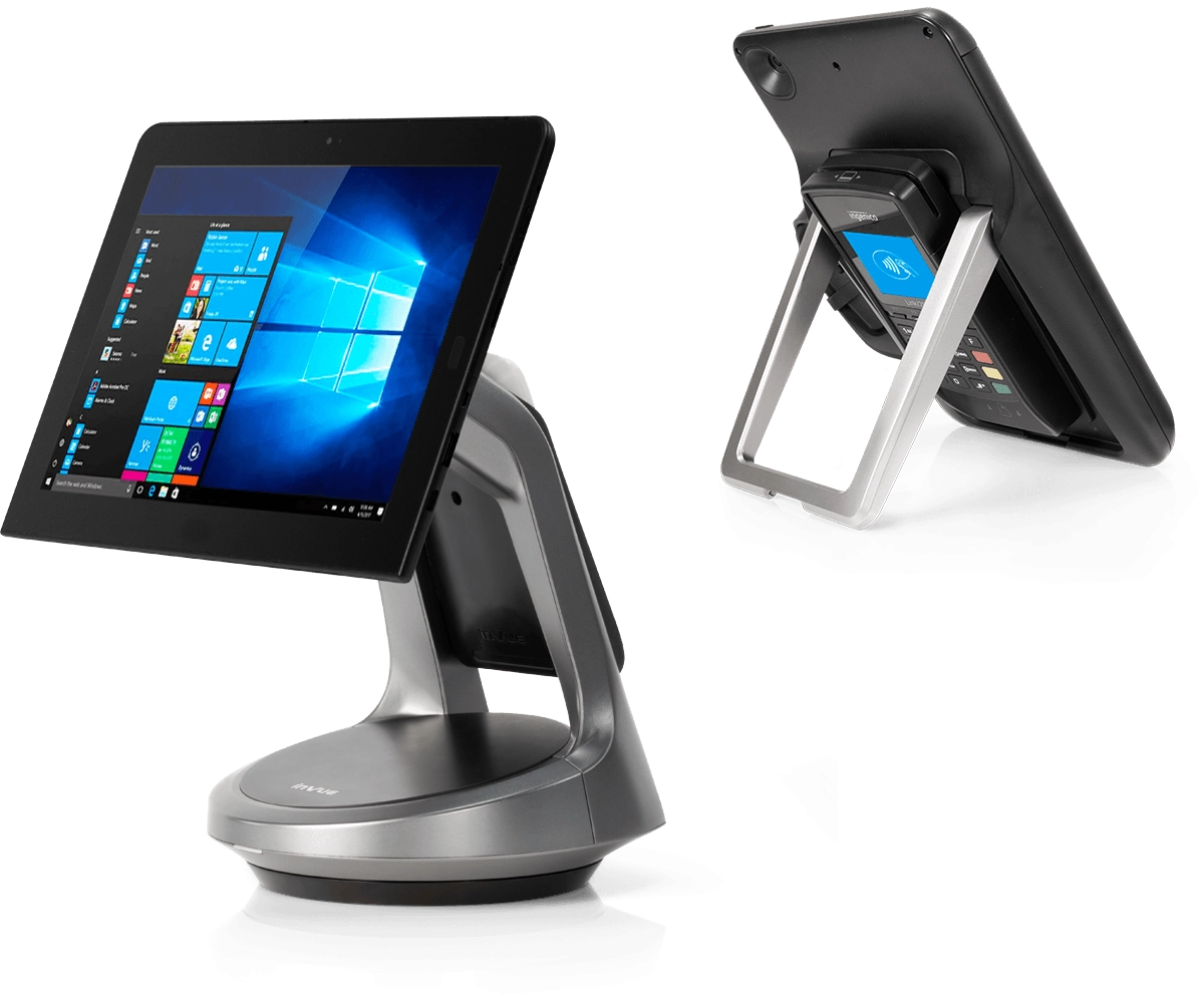 Two Point-of-sale table stands