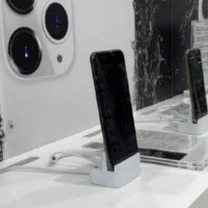 Smartphones on secure display
