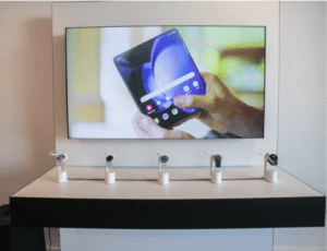 Security devices on a table