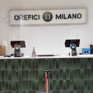 Tablet stands in office setting