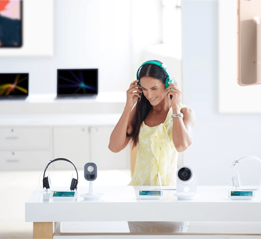 Merchandise Display Security - Complete security for headphones, and earbuds