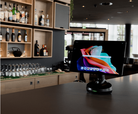 Tablet Stand in from of Bar setting
