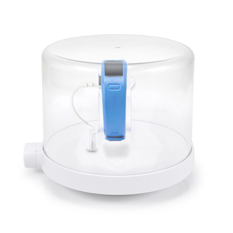 Fitbit displayed in a Zips display case