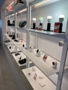 Products displayed in retail setting