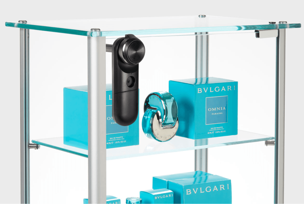 InVue LIVE Cam Lock in black, designed for advanced security solutions