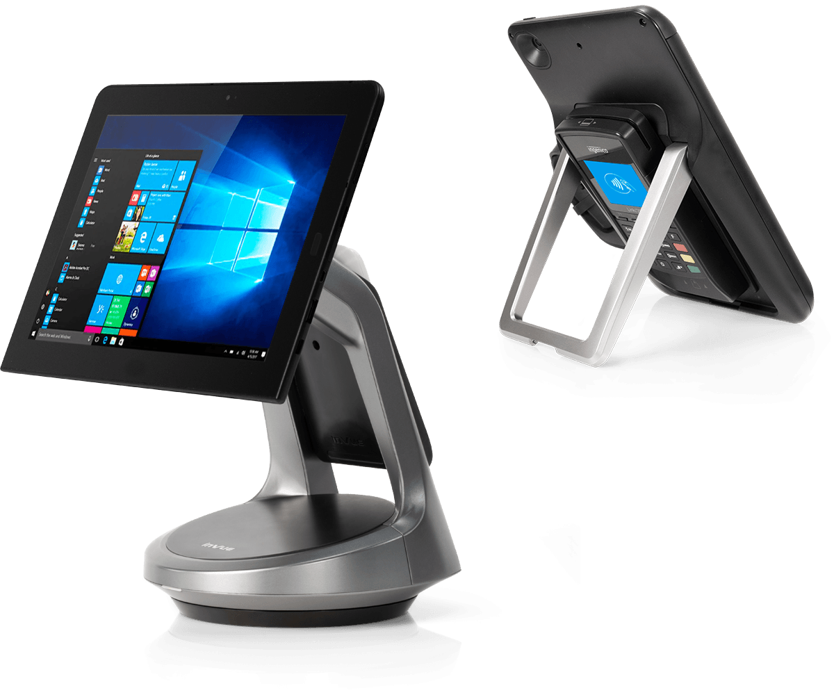Two Point-of-sale table stands