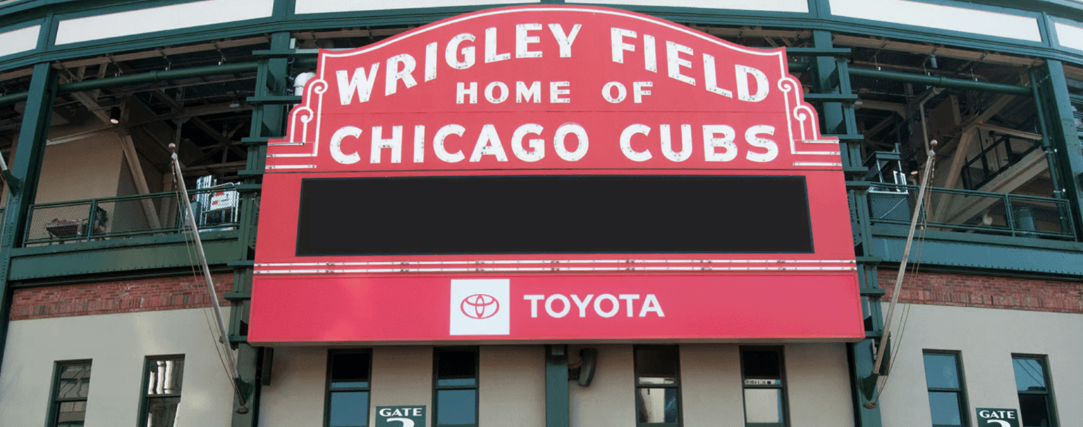 Chicago Cubs Wrigley Field sign
