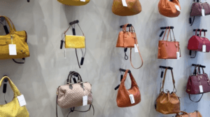 Purses on Display using Cable Lock