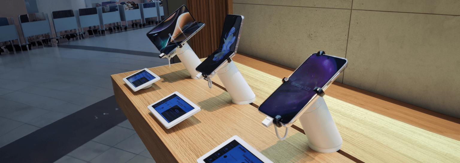 Phones and Tablets on Display using InVue Product