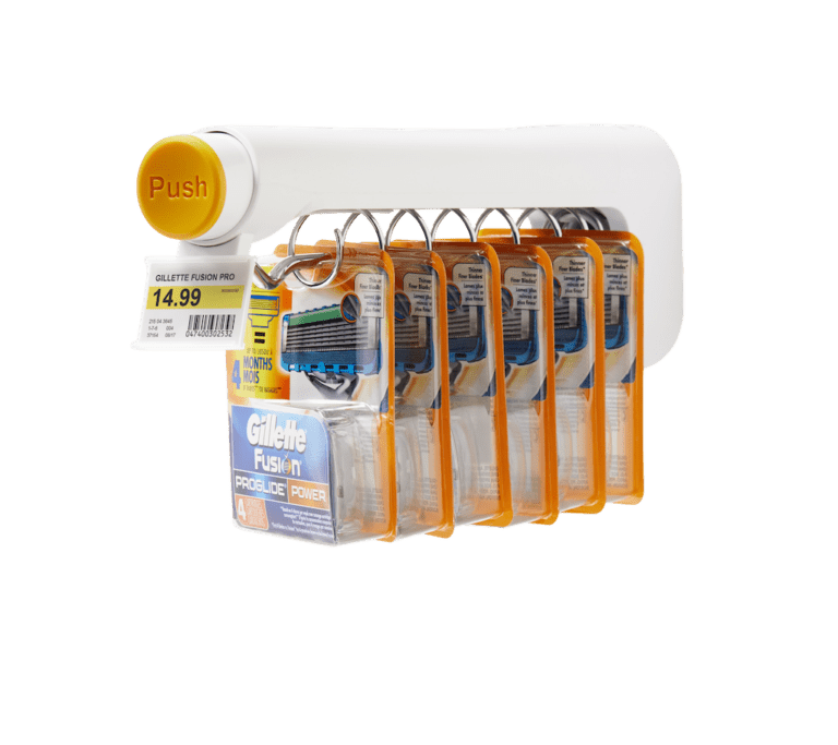 T1000 Self-service, time-delayed dispenser for hanging merchandise