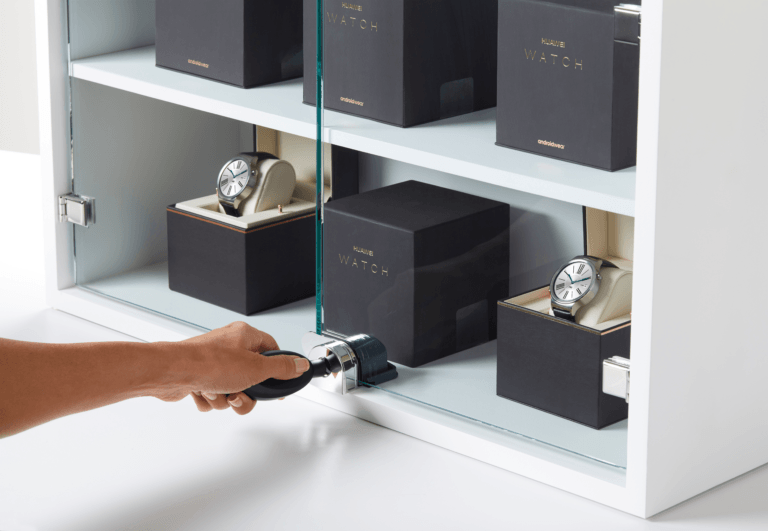 InVue Self-Latching Showcase Lock, designed for advanced security solutions