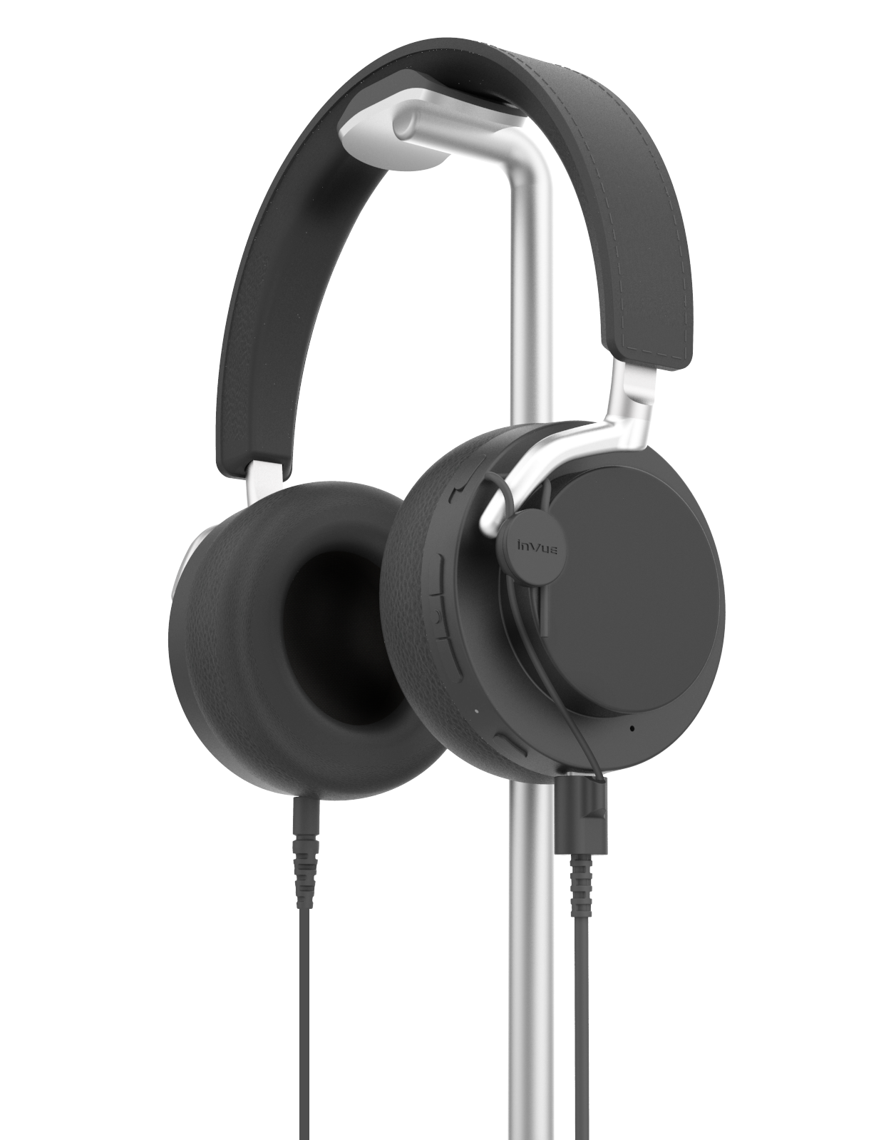 Headphones on a secure display device