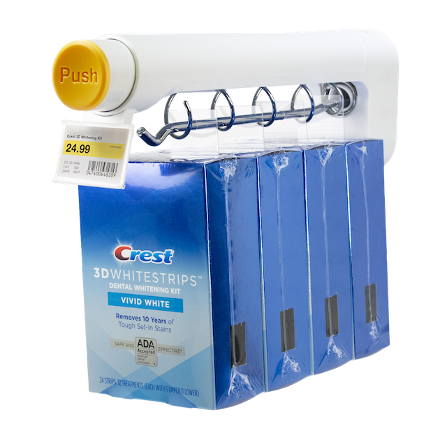 T1000 Self-service, time-delayed dispenser for hanging merchandise