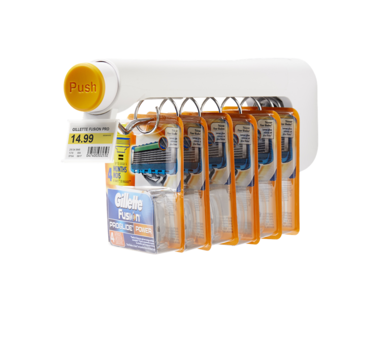 T1000 Self-service, time-delayed dispenser for hanging merchandise