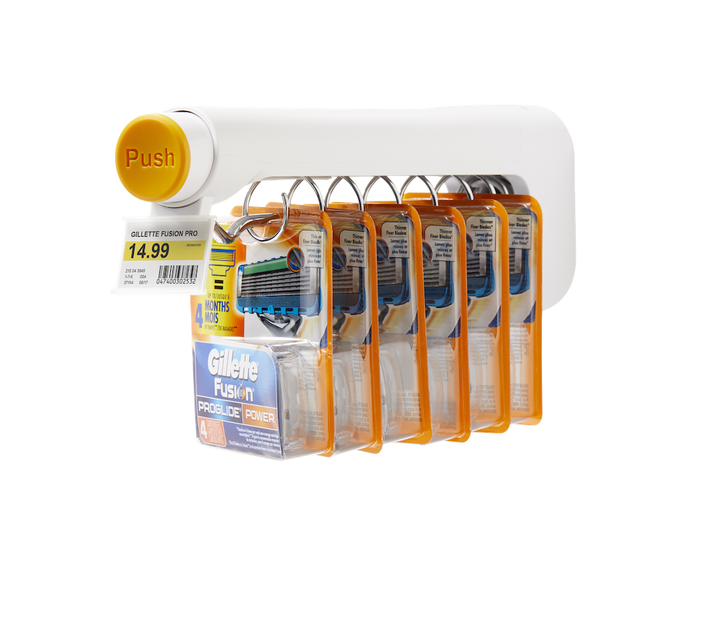 T1000 Self-service, time-delayed dispenser for hanging merchandise