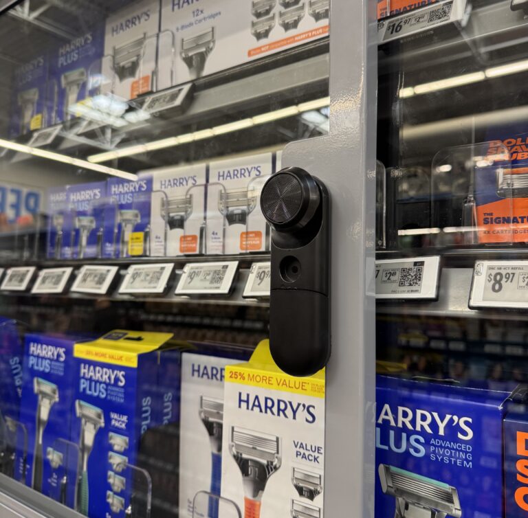 Smart Lock in Hypermarket, Big Box Retailer Glass Display