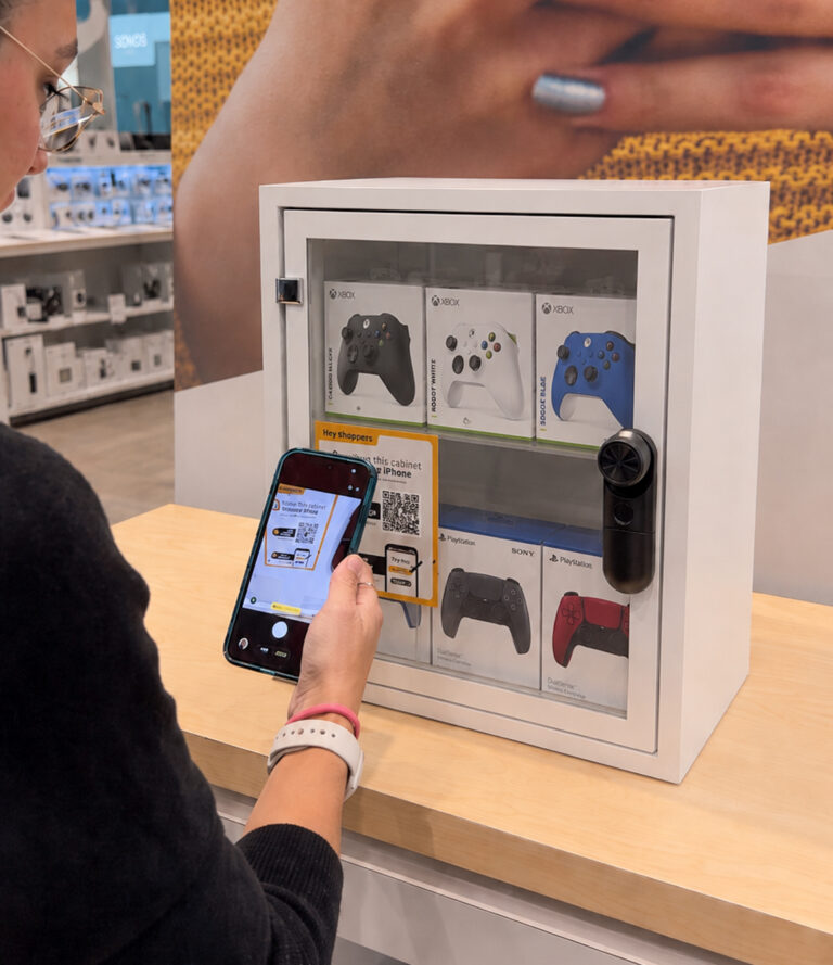 Customer Self-Access allows a customer to scan a code and gain access to a locked cabinet of product.