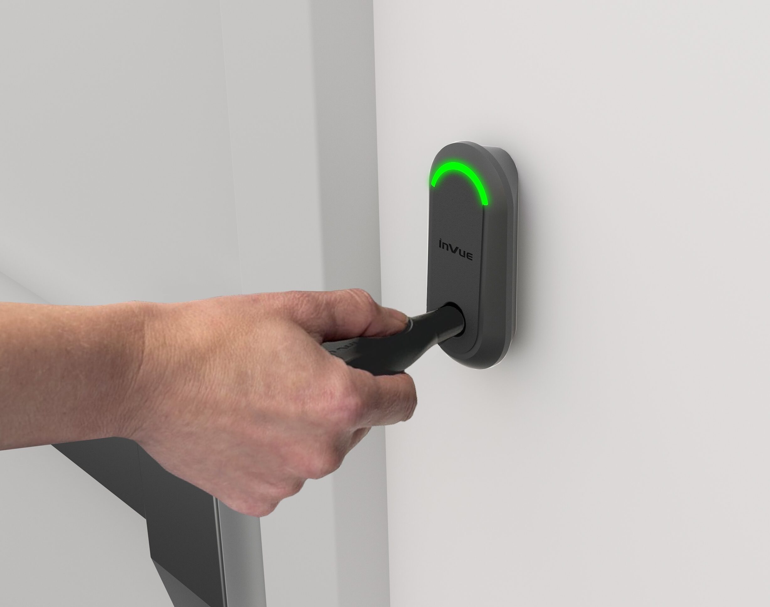 InVue's LIVE Door Access unlocks via OneKEY.